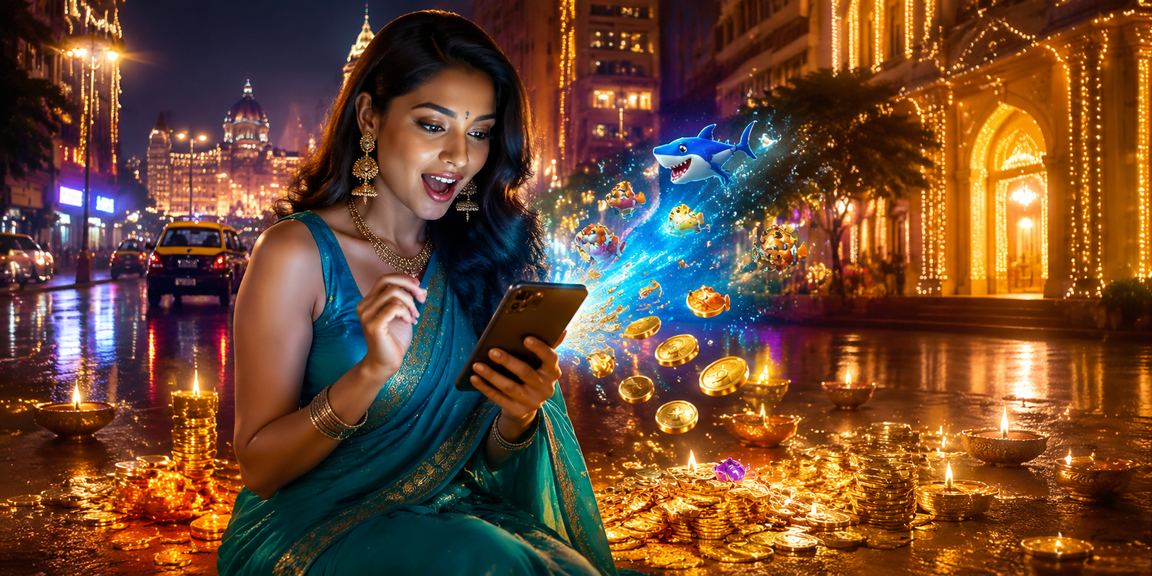 Aviator game interface on smartphone with saree in Mumbai night market